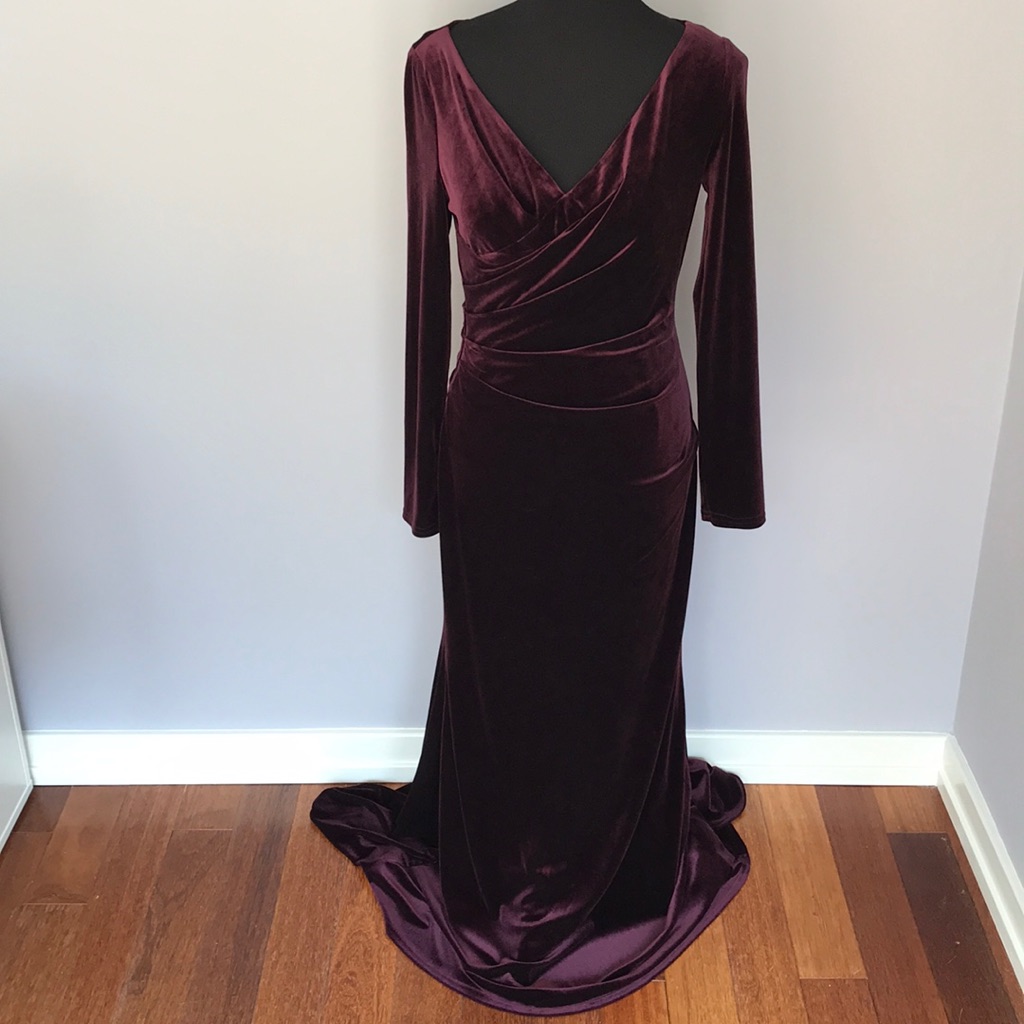 Vince Camuto Velvet Floor-Length Gown Size 6p